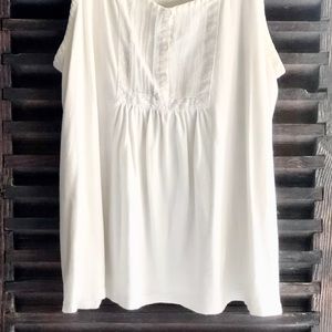 Adorable DKNY Baby Doll White Tank Top. S